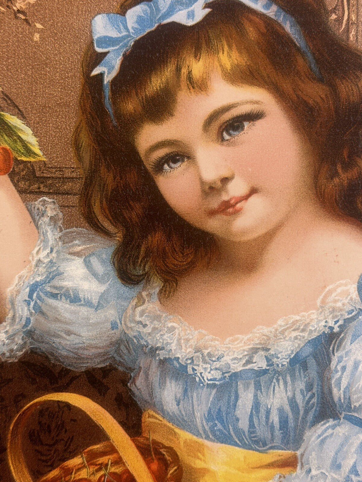 1892 "Cherry Ripe" Chromolithograph Print | Magazine Illustration