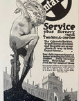 1915 Santa Fe Railroad Print Ad - San Fran & San Diego Expos Bryn Illustration