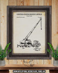 Crane Truck Patent Print - 1966 Machinery Invention at Adirondack Retro