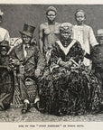 1892 One Of The First Families Of Porto Novo Antique Wood Engraving