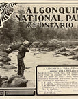 1908 Grand Trunk Railway Railroad Print Ad Algonquin National Park Trout Fishing