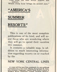 1903 New York Central Lines Railroad Print Ad Americas Summer Resorts