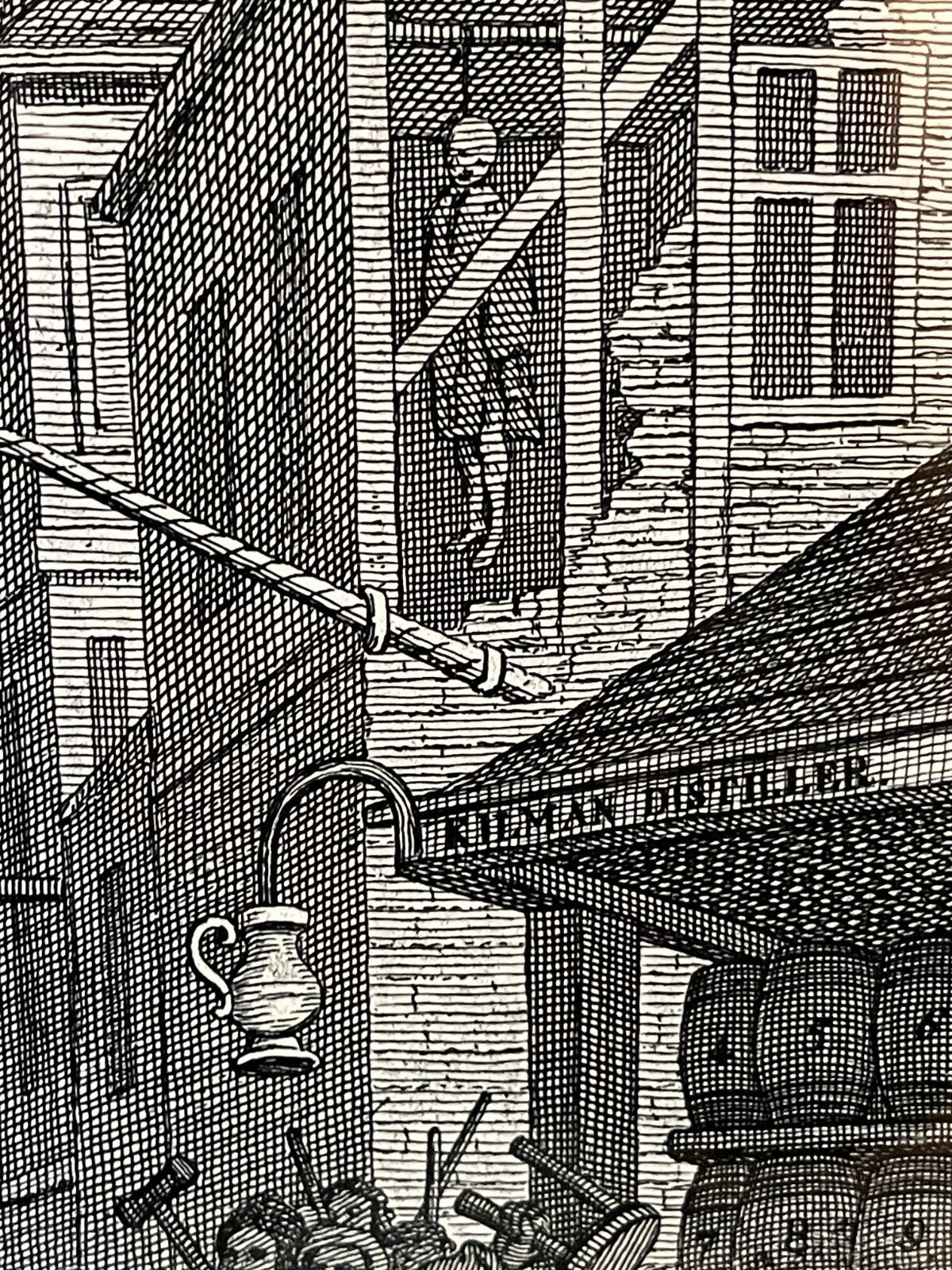 1822 BEER STREET & GIN LANE Authentic Hogarth Heath Ed. Antique Prints FRAMED