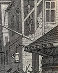 1822 BEER STREET & GIN LANE Authentic Hogarth Heath Ed. Antique Prints FRAMED