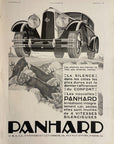 1930 Panhard & Levassor French Automobile Print Ad Alexis Kow Illustration Mountain Goats
