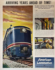 1946 ALCO American Locomotive Railroad Print Ad Diesel Electric Engineer