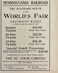 1904 Pennsylvania Railroad Print Ad World's Fair St. Louis Limited Excursion