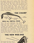 1943 Creek Chub Fishing Lures Print Ad - Pikie Minnow Creek Darter Garrett IN