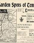 1896 Louisville & Nashville Railroad Print Ad Railway Route Map Tennessee