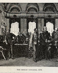 1893 The Berlin Congress, 1878 Antique Magazine Wood Engraving