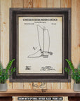 1867 Cowboy Boot Spurs Patent Print - Boot Spurs Design Blueprint at Adirondack Retro
