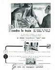 1951 SNCF Railroad France Travel Print Ad Paul Martial Art Mother Tucking In Kid