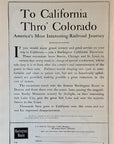 1904 Chicago Burlington & Quincy Railroad Print Ad California CB&Q The Q