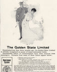 1903 Southern Pacific Railroad Print Ad Golden State Limited Rock Island System