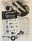 1939 Weber Fly Tackle Fly Rods Fly Lines - Weber Lifelike Fly Co WI Print Ad
