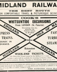 1906 Midland Railway Print Ad Cook's Whitsuntide Excursions London Isle Of Man