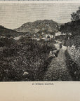 1892 An Interior Roadway Antique Magazine Wood Engraving