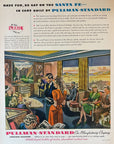 1946 Pullman Standard Railroad Car Print Ad Have Fun Be Gay On The Santa Fe
