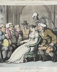 1816 Rowlandson THE COURTSHIP English Dance Of Death HC Aquatint Etching