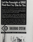 1935 Erie Railroad System Original Print Ad, Find The One Site For You