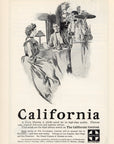 1903 Santa Fe Railroad Print Ad California Limited Illustrated Ad Club Dinner