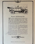 1912 White Company Vintage Car Print Ad Self Starting SIX Cleveland OH