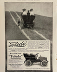 1903 Toledo Vintage Car Print Ad Pope Motor Car Company Hill Climbing Ohio