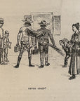 1892 Never Again! Antique Wood Engraving
