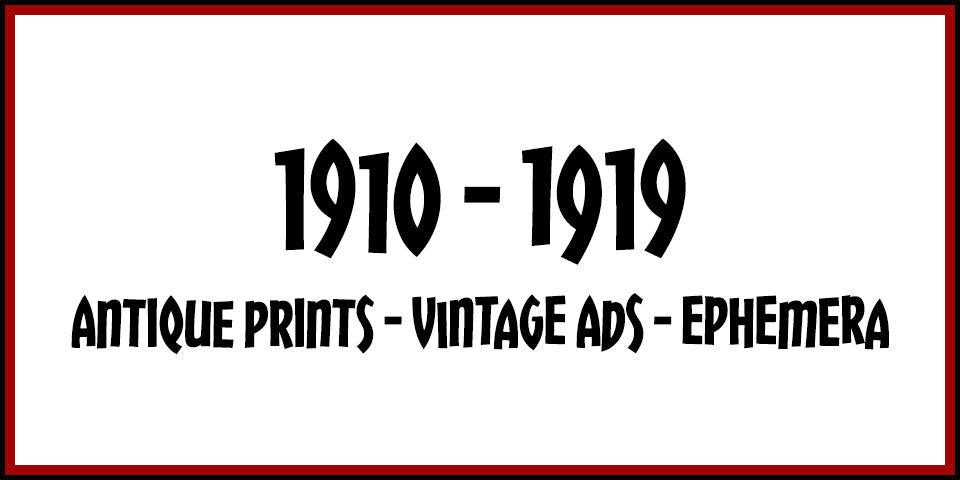 1910s Antique Prints, Vintage Ads and Antique Ephemera from Adirondack Retro