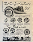 1940 South Bend Bait Co. Indiana Print Ad - Black Oreno Fishing Line Tackle