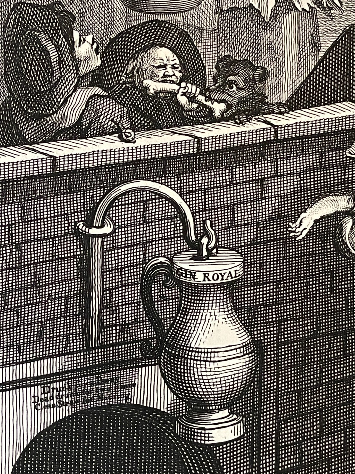 1822 BEER STREET & GIN LANE Authentic Hogarth Heath Ed. Antique Print SET OF 2