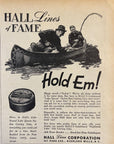 1947 Hall Lines Lake Queen Nylon Casting Line Print Ad Highland Mills New York