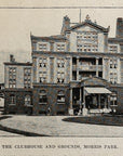 1893 The Clubhouse And Grounds, Morris Park, New York Antique Wood Engraving