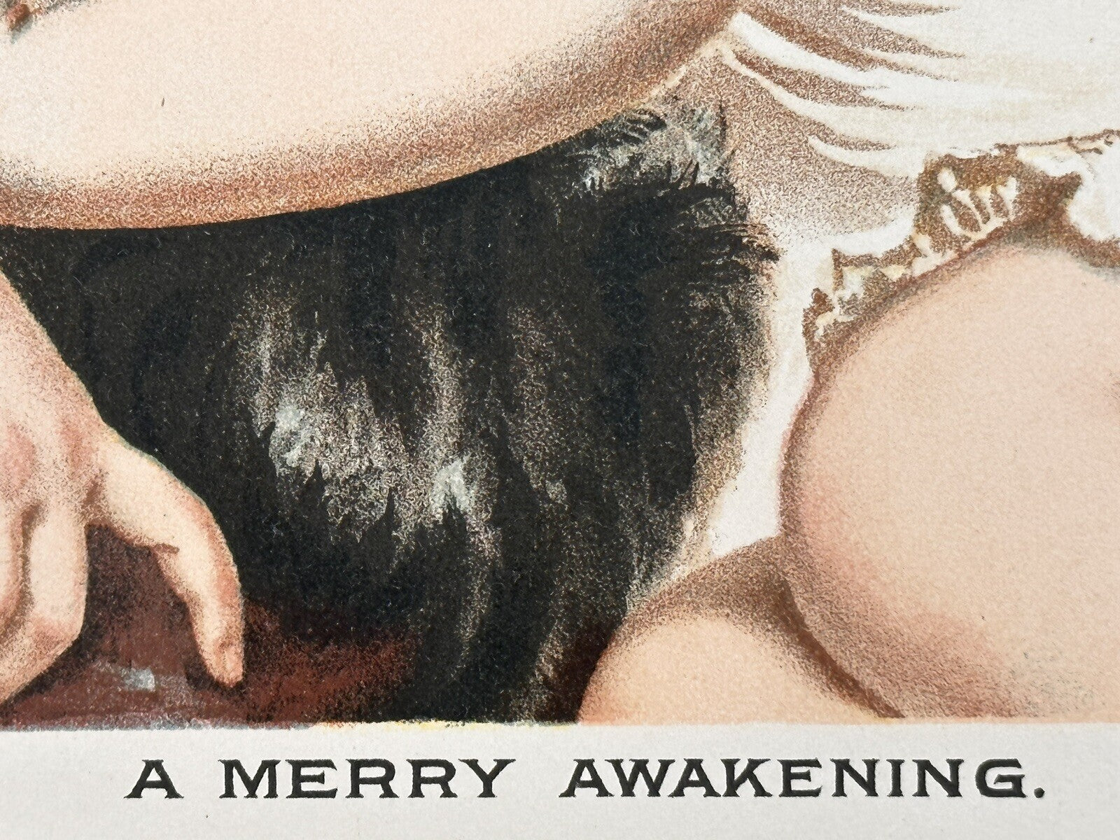 1891 "A Merry Awakening" Chromolithograph Print | Magazine Illustration