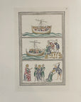 1842 Joseph Strutt ST. URSULA SHIP ETC HC Engraving Antiquities of England