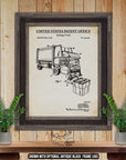 Garbage Truck Patent Print - 1992 Refuse Vehicle Invention at Adirondack Retro