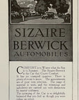 1919 Sizaire Berwick British Car Antique Print Ad Motor Car Automobile London