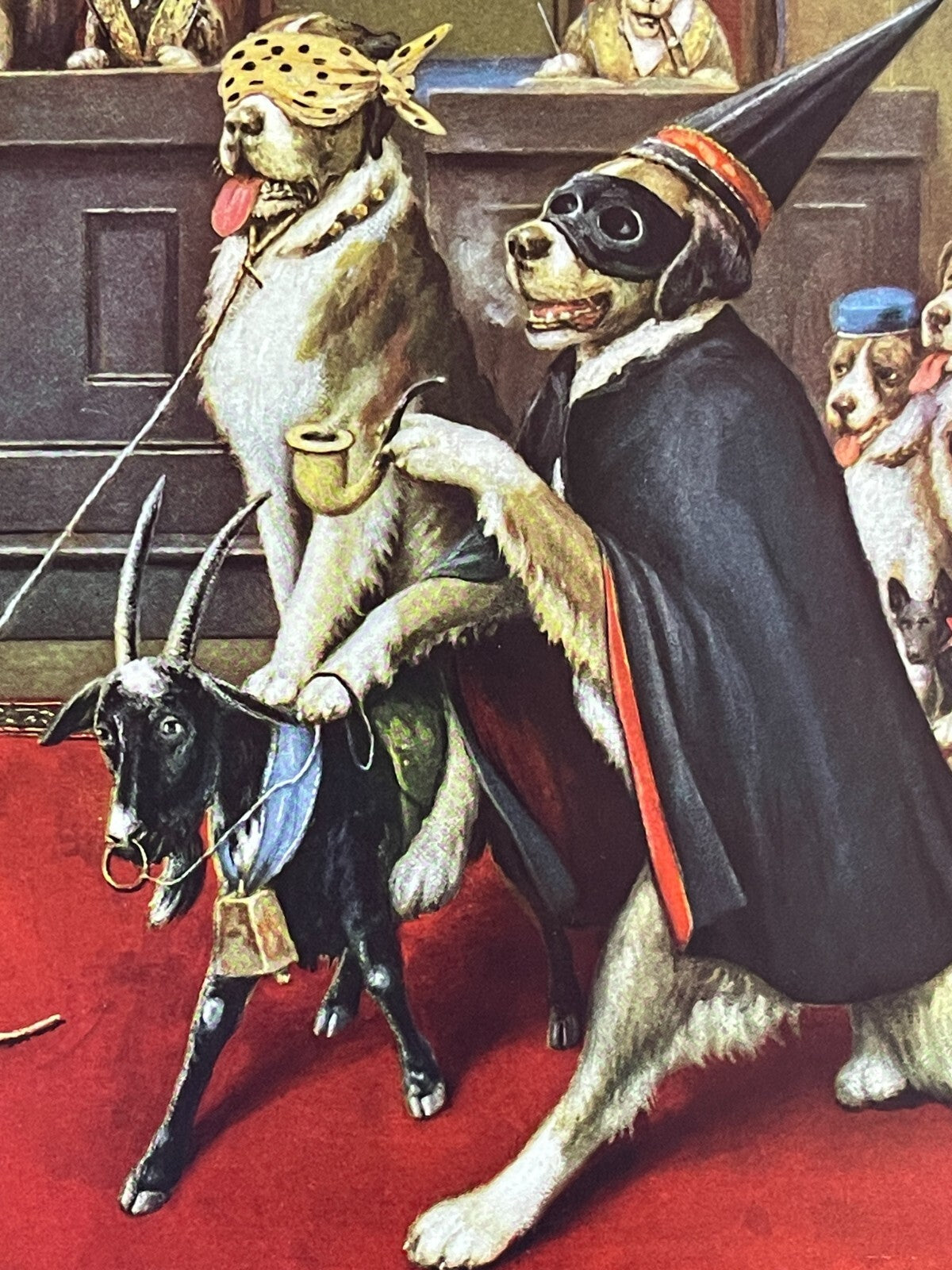 C.M. Coolidge RIDING THE GOAT Masonic Initiation Saint Bernard Dogs