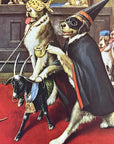 C.M. Coolidge RIDING THE GOAT Masonic Initiation Saint Bernard Dogs