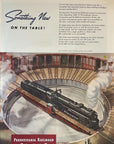 1945 Pennsylvania Railroad Print Ad Trains Something New On The Table Turntable
