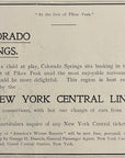 1903 New York Central Railroad Antique Print Ad Colorado Springs Pike's Peak