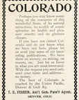 1897 Union Pacific Railroad Print Ad Denver & Gulf Railroad Colorado Travel Ad