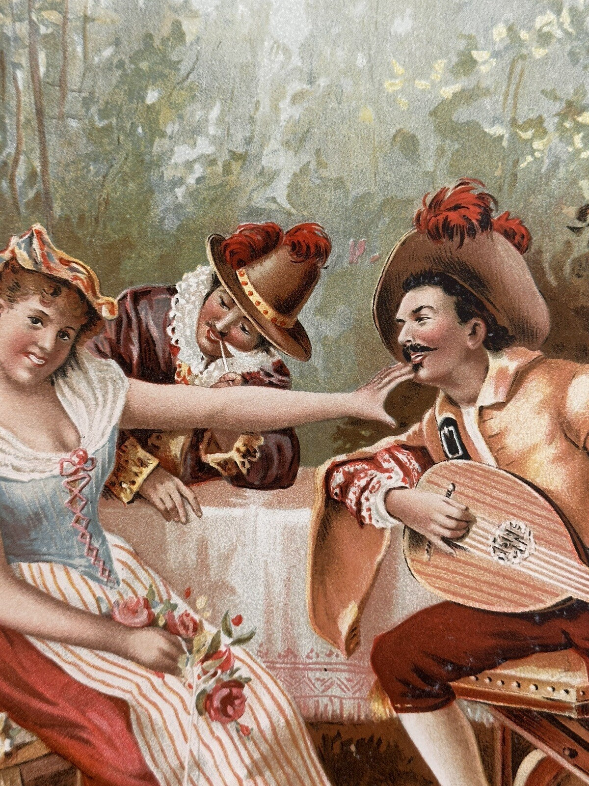 1892 "Not Too Fast, Sir!" Chromolithograph Print | Magazine Illustration