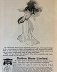 1904 Rock Island Line Railroad Print Ad Apple Picking Period Fashion Sunset Rte