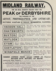 1906 Midland Railway Print Ad GNR Railroad Peak Of Derbyshire Country Holiday
