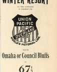 1894 Union Pacific Railroad Print Ad Overland Route Omaha or Council Bluffs