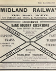 1906 Midland Railway Print Ad GNR Railroad Travel Cook's Bank Holiday Excursions