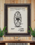 Tractor Wheel Patent Print - 1923 Tractor Invention at Adirondack Retro