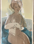 SEATED FIGURE Robert Alan Smith ORIGINAL Artist Signed Serigraph c 1960 Ltd. Ed.