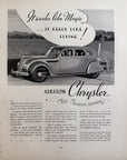 1935 Chrysler Airflow Imperial Automobile Farmland Vintage Print Ad